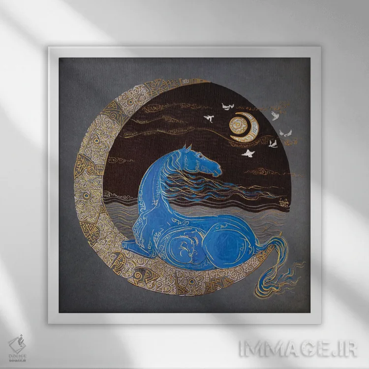 تابلو ماه نهم اثر فافا کورولوا - نمای قابدار سفید