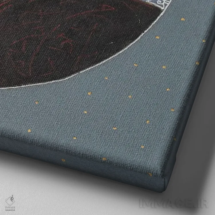 تابلو قدم زدن در شب اثر فافا کورولوا - نمای نزدیک بافت بوم