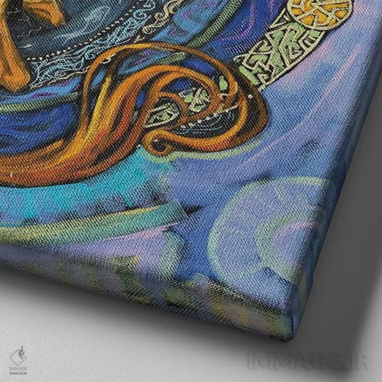 تابلو رویای محافظتی اثر فافا کورولوا - نمای نزدیک بافت بوم