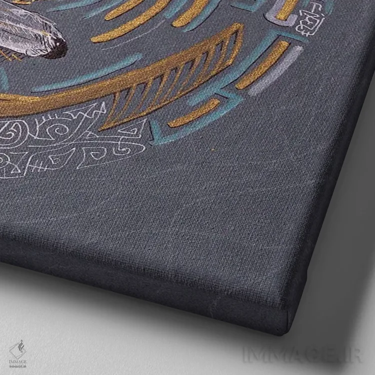 تابلو قطبنما اثر فافا کورولوا - نمای نزدیک بافت بوم