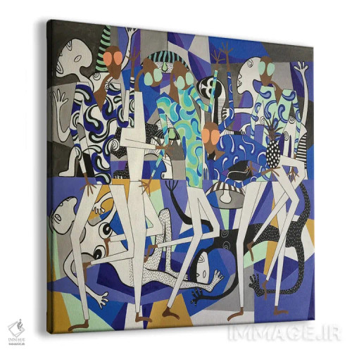 تابلو جشن استوایی با عینک آفتابی ۱ اثر فرانتیشک فلوریان - نمای پرسپکتیو محصول