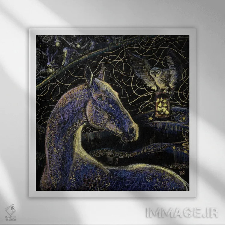 تابلو آوردن نور اثر فافا کورولوا - نمای قابدار سفید