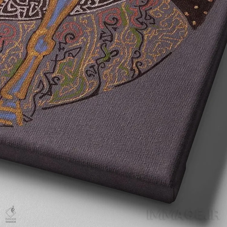 تابلو دوران کودکی اثر فافا کورولوا - نمای نزدیک بافت بوم