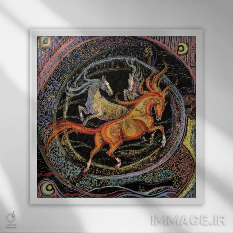 تابلو یک گرداب اثر فافا کورولوا - نمای قابدار سفید