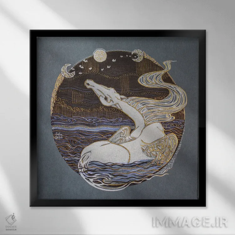 تابلو آزادی. شب ماه سوم اثر فافا کورولوا - نمای قابدار مشکی