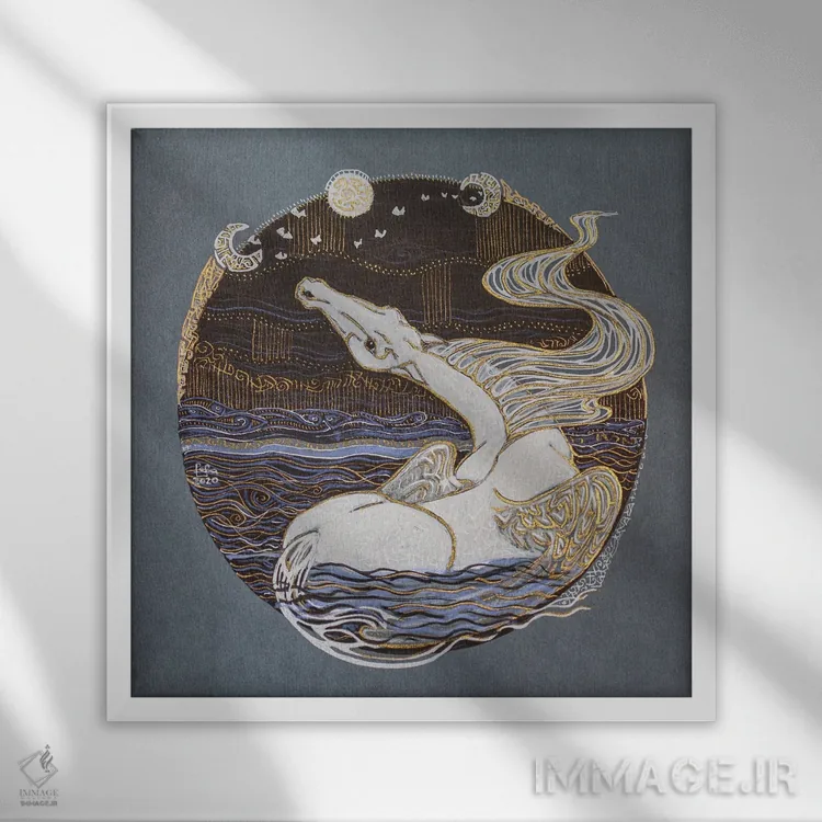 تابلو آزادی. شب ماه سوم اثر فافا کورولوا - نمای قابدار سفید