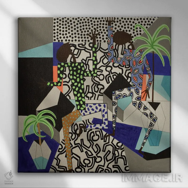 تابلو مهمانی رقص الهامگرفته از هرینگ شماره ۳ اثر فرانتیشک فلوریان - نمای روبهرو روی دیوار