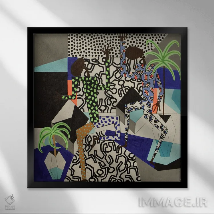 تابلو مهمانی رقص الهامگرفته از هرینگ شماره ۳ اثر فرانتیشک فلوریان - نمای قابدار مشکی