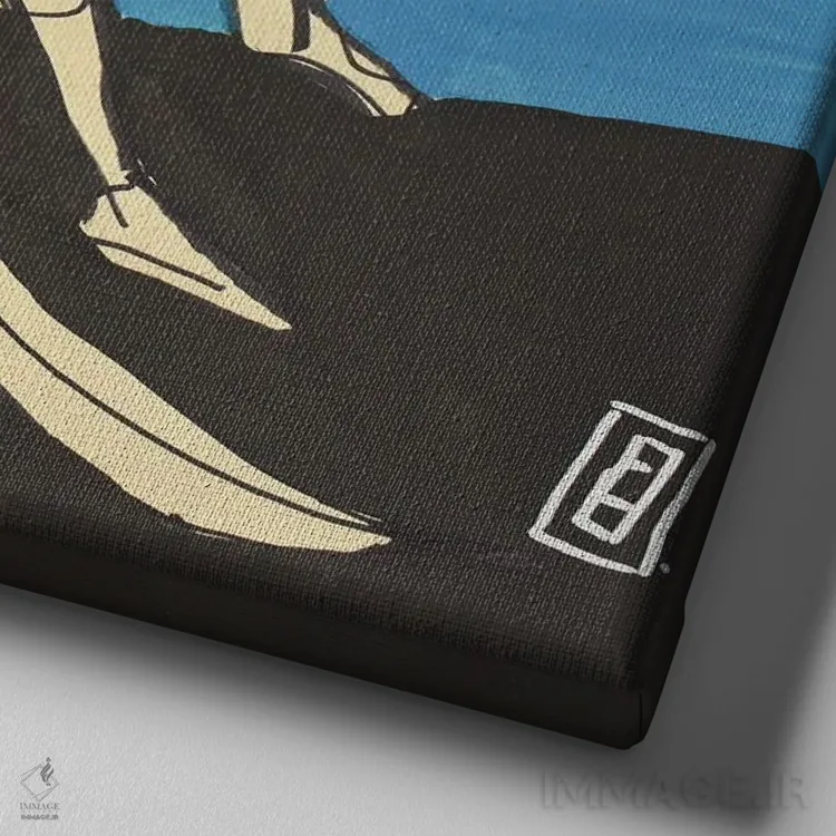 تابلو کاغذ شماره ۱ اثر فرانتیشک فلوریان - نمای نزدیک بافت بوم