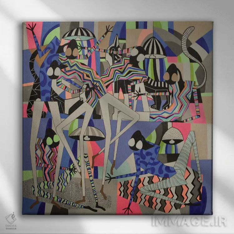 تابلو سالن رقص اجتماعی شماره ۱۰ اثر فرانتیشک فلوریان - نمای روبهرو روی دیوار