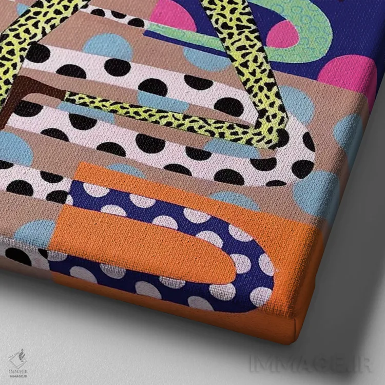 تابلو مار جشن رنگارنگ اثر فرانتیشک فلوریان - نمای نزدیک بافت بوم