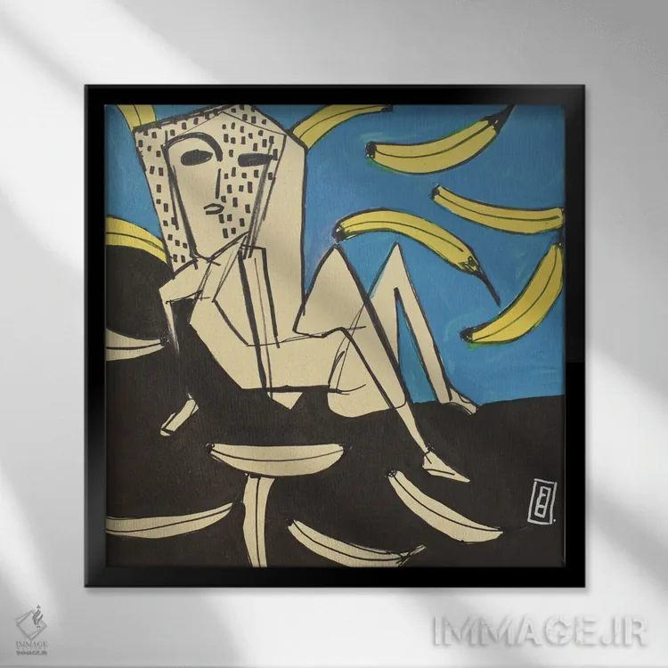 تابلو کاغذ شماره ۱ اثر فرانتیشک فلوریان - نمای قابدار مشکی