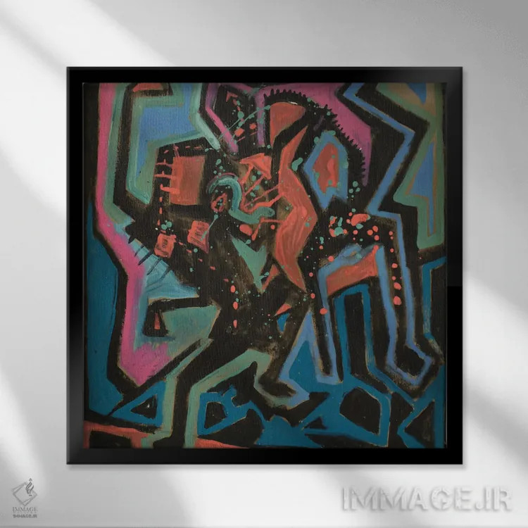 تابلو کاغذ شماره ۶ اثر فرانتیشک فلوریان - نمای قابدار مشکی