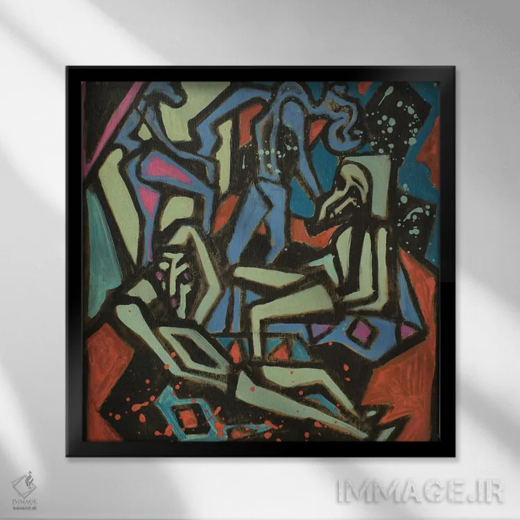 تابلو کاغذ شماره ۵ اثر فرانتیشک فلوریان - نمای قابدار مشکی