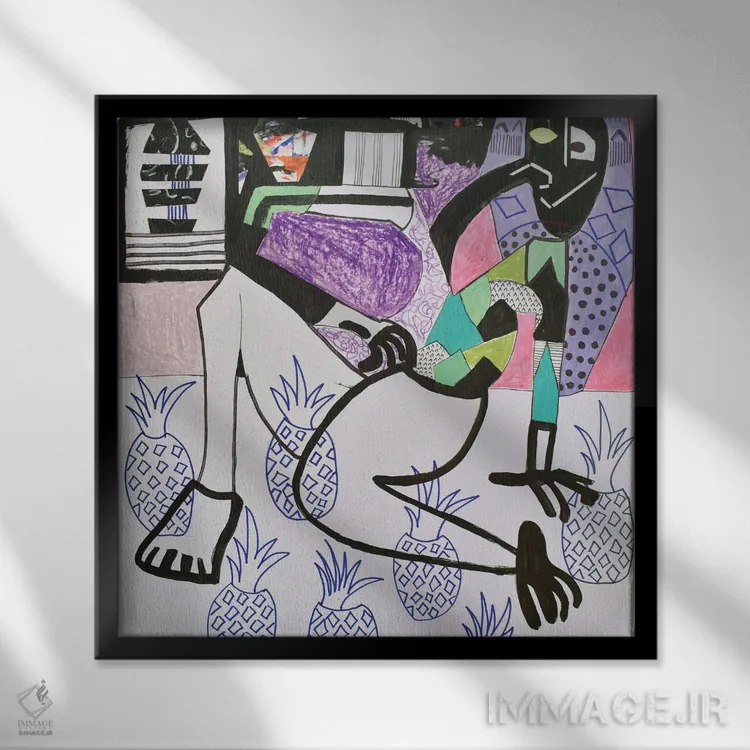 تابلو کاغذ شماره ۱۳ اثر فرانتیشک فلوریان - نمای قابدار مشکی