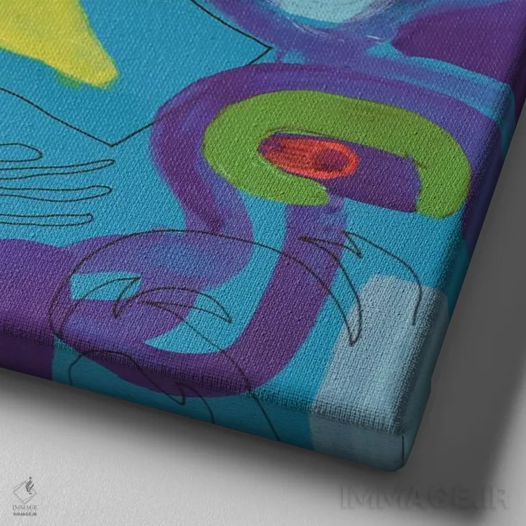 تابلو کاغذ شماره ۲۲ اثر فرانتیشک فلوریان - نمای نزدیک بافت بوم