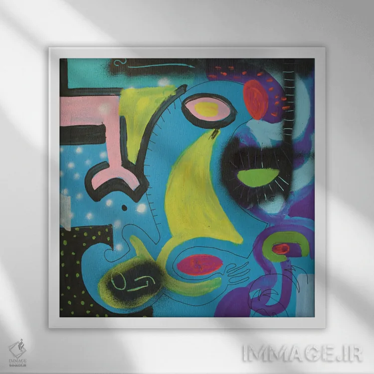 تابلو کاغذ شماره ۲۲ اثر فرانتیشک فلوریان - نمای قابدار سفید