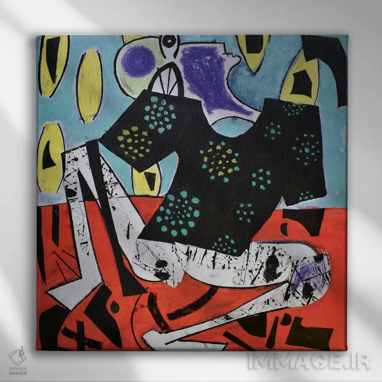 تابلو کاغذ شماره ۵۵ اثر فرانتیشک فلوریان - نمای روبهرو روی دیوار