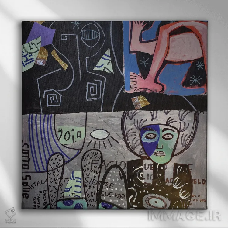 تابلو کاغذ شماره ۹۳ اثر فرانتیشک فلوریان - نمای روبهرو روی دیوار