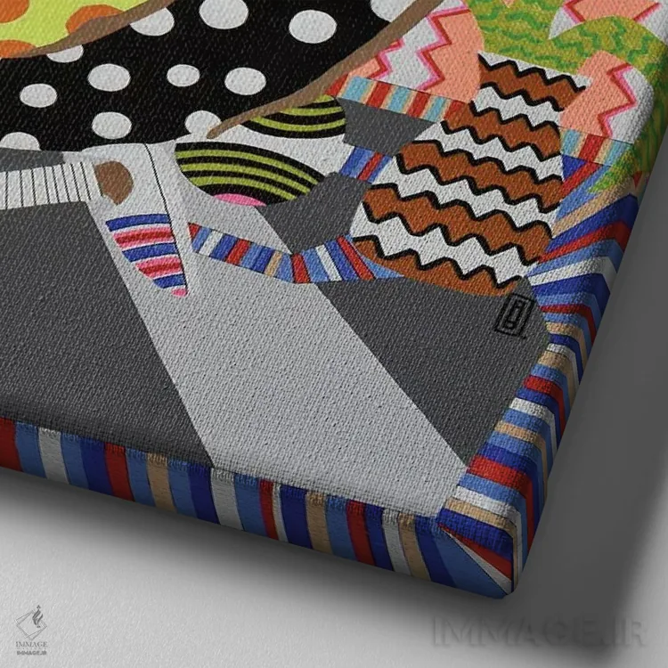 تابلو مهمانی گیتار اثر فرانتیشک فلوریان - نمای نزدیک بافت بوم