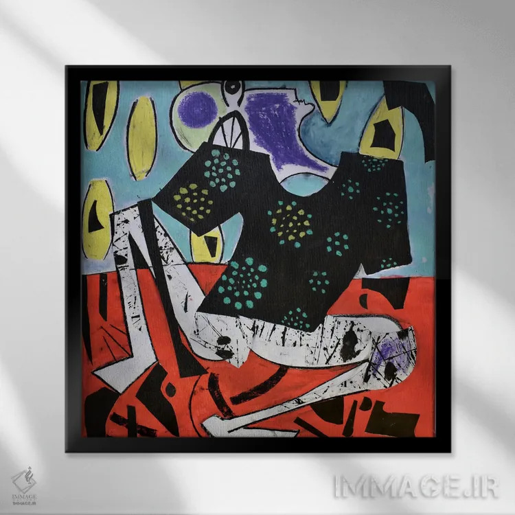 تابلو کاغذ شماره ۵۵ اثر فرانتیشک فلوریان - نمای قابدار مشکی