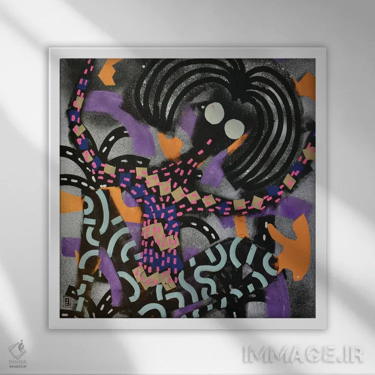 تابلو کاغذ شماره ۵۰ اثر فرانتیشک فلوریان - نمای قابدار سفید