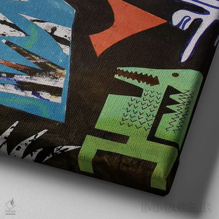 تابلو کاغذ شماره ۹۸ اثر فرانتیشک فلوریان - نمای نزدیک بافت بوم