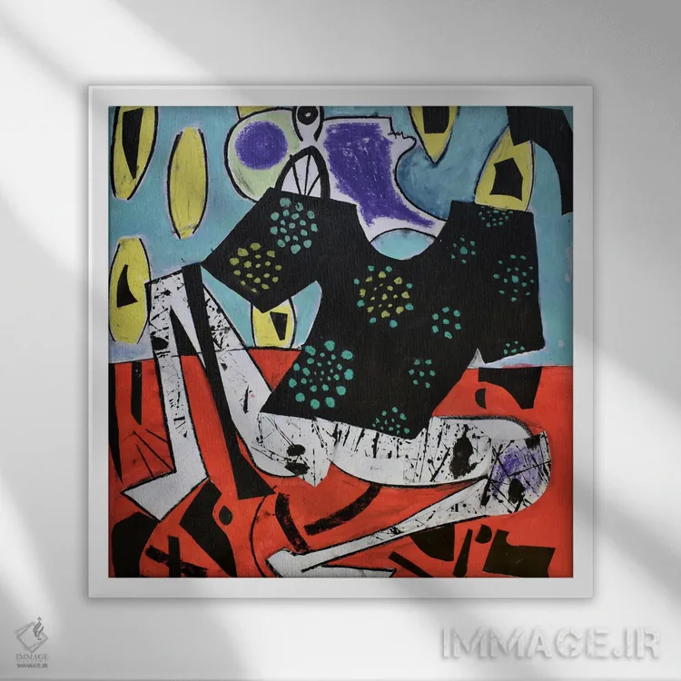 تابلو کاغذ شماره ۵۵ اثر فرانتیشک فلوریان - نمای قابدار سفید