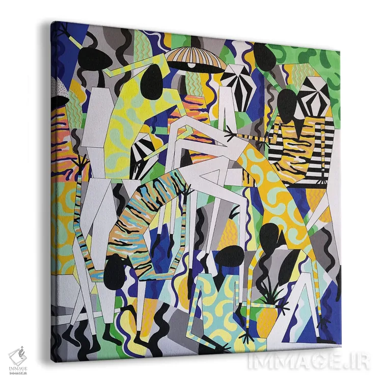 تابلو شخصیتهای رقص فانکی هفت اثر فرانتیشک فلوریان - نمای پرسپکتیو محصول