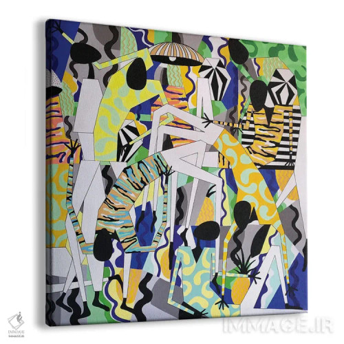 تابلو شخصیتهای رقص فانکی هفت اثر فرانتیشک فلوریان - نمای پرسپکتیو محصول