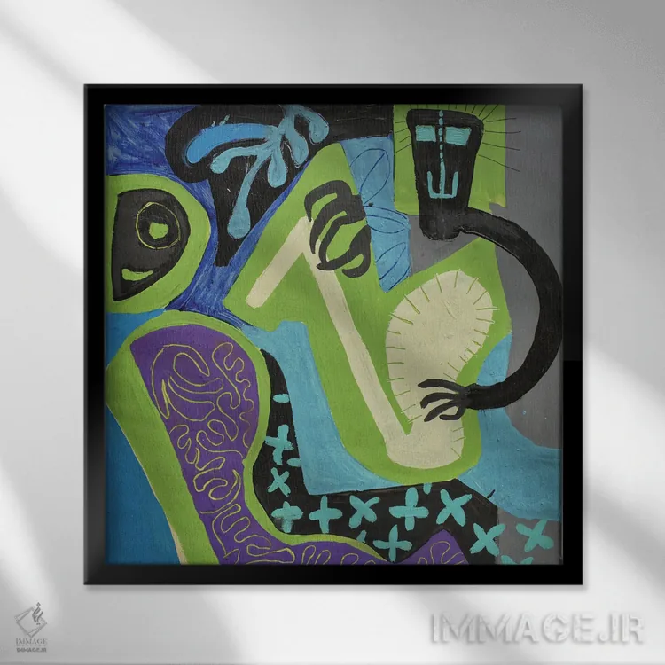 تابلو دستیابی اثر فرانتیشک فلوریان - نمای قابدار مشکی