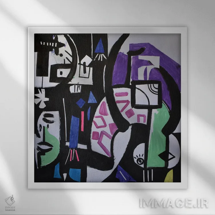 تابلو کاغذ شماره ۶۷ اثر فرانتیشک فلوریان - نمای قابدار سفید