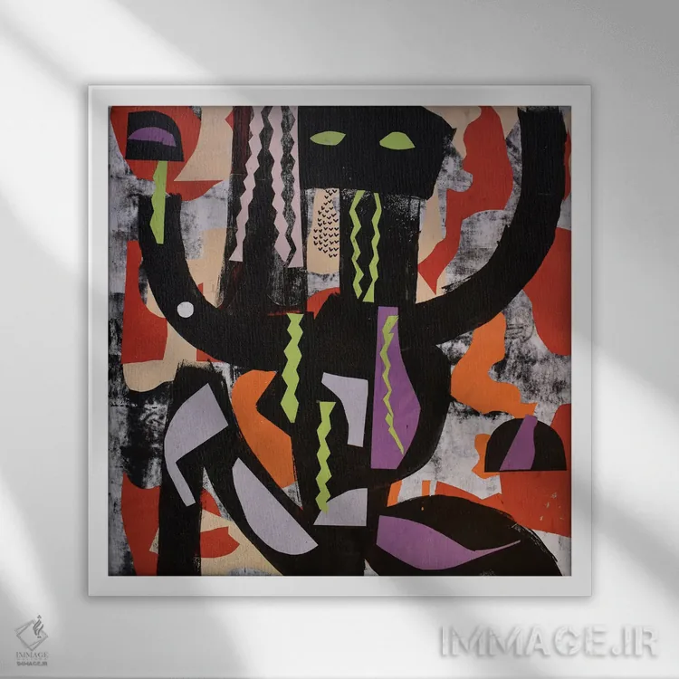 تابلو کاغذ شماره ۷۵ اثر فرانتیشک فلوریان - نمای قابدار سفید