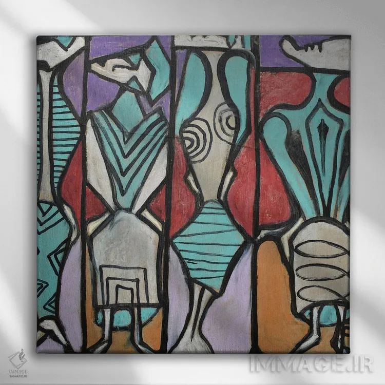 تابلو باریکها اثر فرانتیشک فلوریان - نمای روبهرو روی دیوار