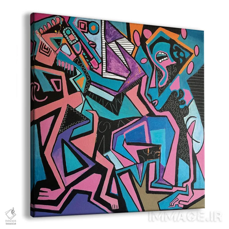 تابلو آبستره فانکی سه اثر فرانتیشک فلوریان - نمای پرسپکتیو محصول