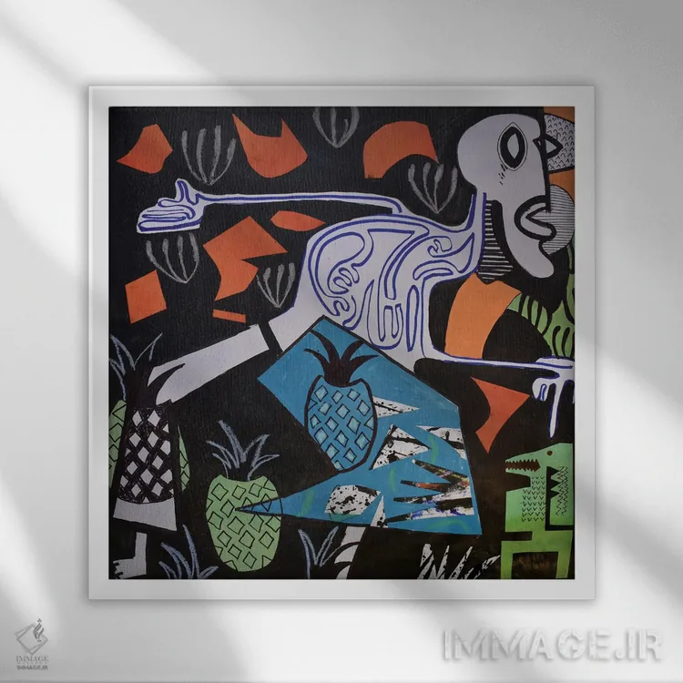 تابلو کاغذ شماره ۹۸ اثر فرانتیشک فلوریان - نمای قابدار سفید