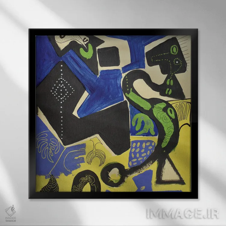 تابلو رودخانه اثر فرانتیشک فلوریان - نمای قابدار مشکی