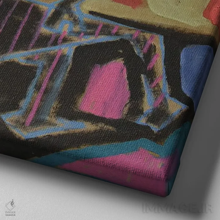 تابلو اشکال ۲ اثر فرانتیشک فلوریان - نمای نزدیک بافت بوم