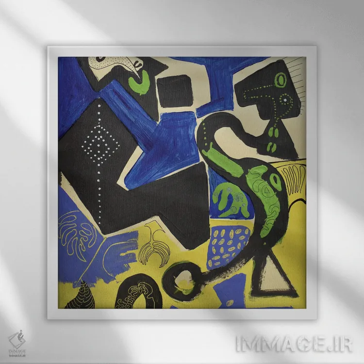 تابلو رودخانه اثر فرانتیشک فلوریان - نمای قابدار سفید