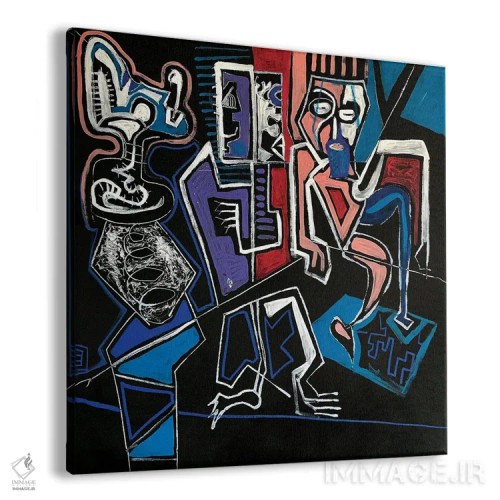 تابلو آبستره اکسپرسیو چهار اثر فرانتیشک فلوریان - نمای پرسپکتیو محصول