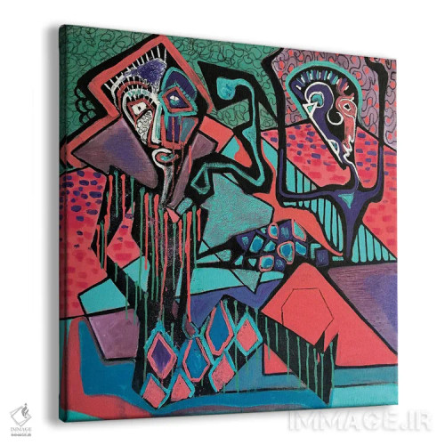 تابلو آبستره اکسپرسیو پنج اثر فرانتیشک فلوریان - نمای پرسپکتیو محصول