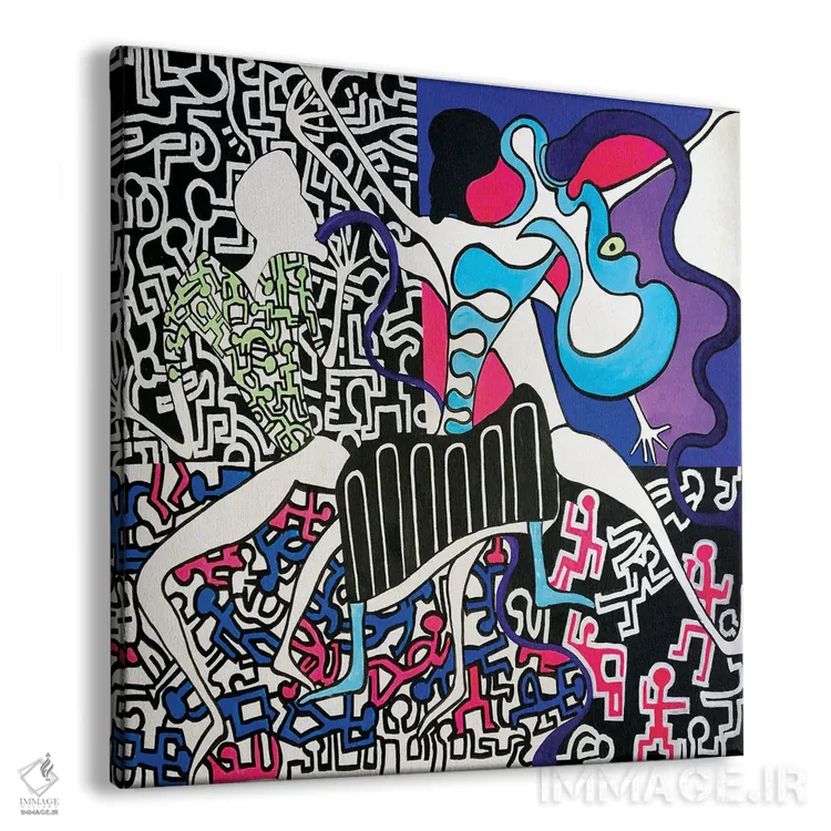 تابلو ریتمهای فانکی معاصر دو اثر فرانتیشک فلوریان - نمای پرسپکتیو محصول