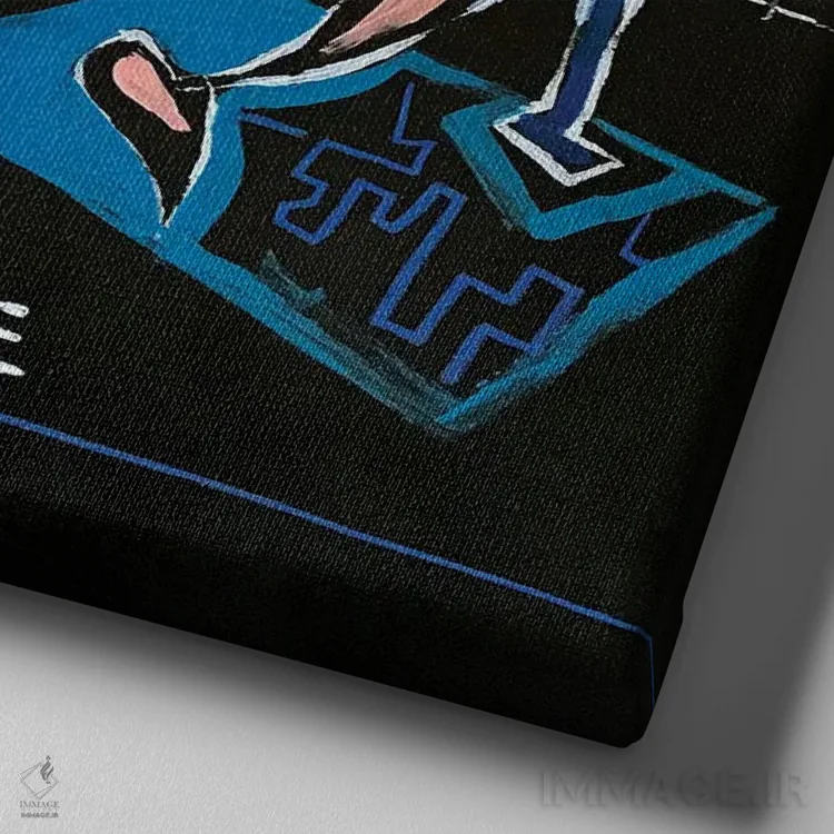 تابلو آبستره اکسپرسیو چهار اثر فرانتیشک فلوریان - نمای نزدیک بافت بوم