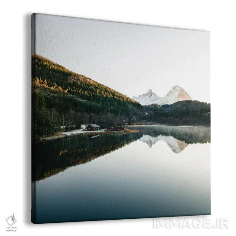 تابلو دریاچه خصوصی در هنگام غروب اثر فابیان فورتمن - نمای پرسپکتیو محصول