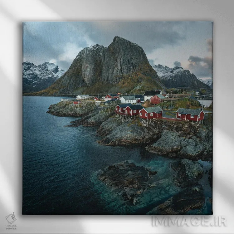 تابلو روستای نروژی اثر فابیان فورتمن - نمای روبهرو روی دیوار
