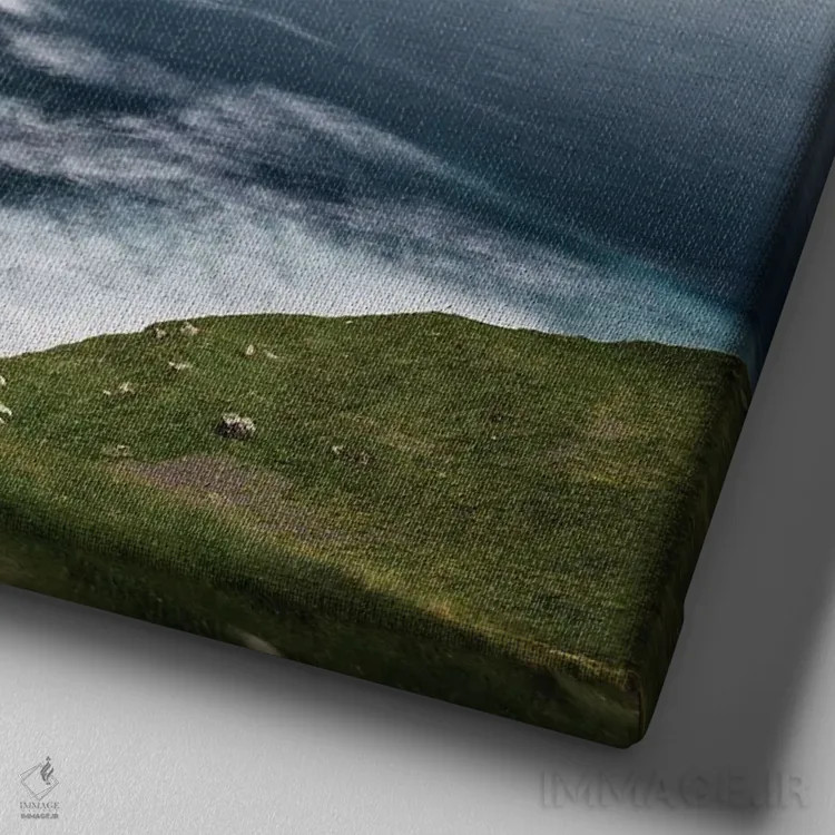 تابلو ساحل ایرلندی اثر فابیان فورتمن - نمای نزدیک بافت بوم