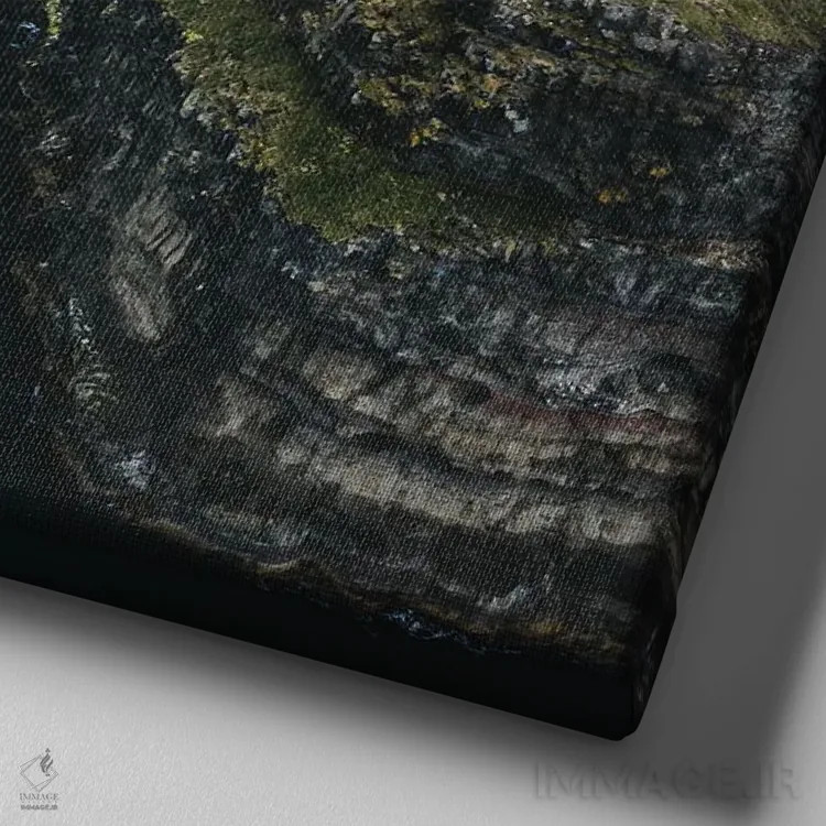 تابلو روستای شمالی دو (اسکانباوراوی) اثر فابیان فورتمن - نمای نزدیک بافت بوم