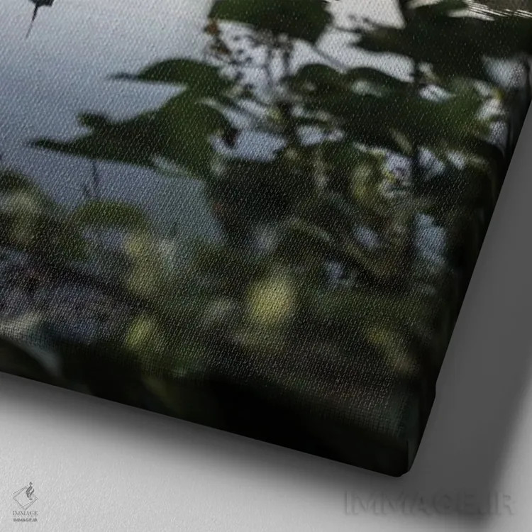 تابلو قلعهٔ آبی آلمانی اثر فابیان فورتمن - نمای نزدیک بافت بوم