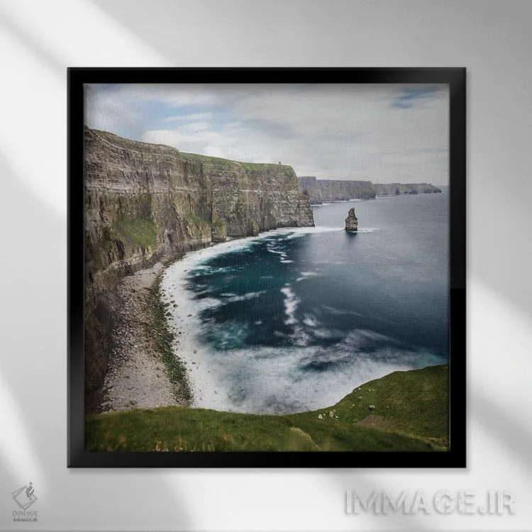 تابلو ساحل ایرلندی اثر فابیان فورتمن - نمای قابدار مشکی