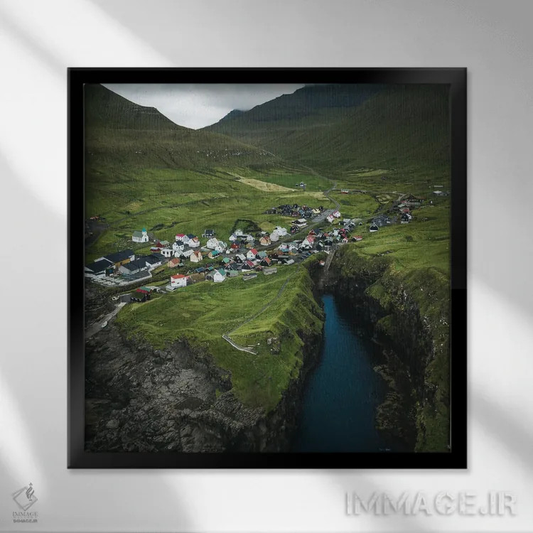 تابلو روستای شمالی (اسکانباوراوی) اثر فابیان فورتمن - نمای قابدار مشکی